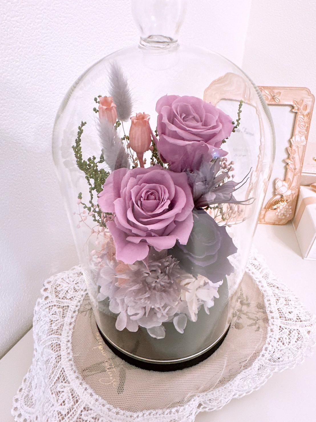 【ボトルフラワー Lサイズ 】カラー変更可 パープル  母の日2026 結婚 出産 新築 送別 長寿 古希 祝い ギフト | 4枚目